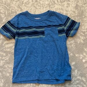 Cat & Jack Blue and Green Striped Tee - 3T